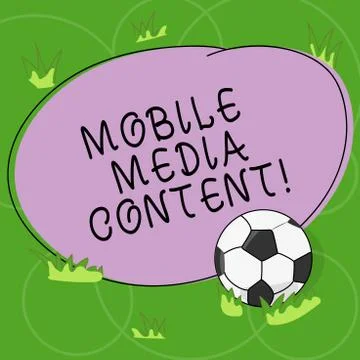 Word writing text Mobile Media Content. Business concept for electronic media Stock Illustration