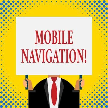 Word writing text Mobile Navigation. Business concept for graphical user 스톡 일러스트