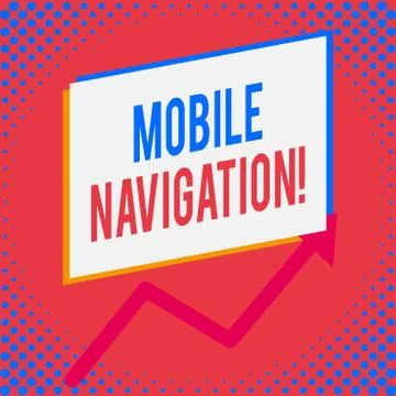 Word writing text Mobile Navigation. Business concept for graphical user 스톡 일러스트
