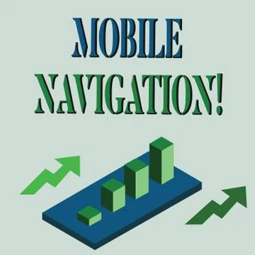Word writing text Mobile Navigation. Business concept for graphical user 스톡 일러스트