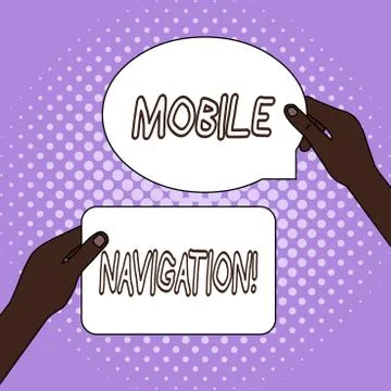 Word writing text Mobile Navigation. Business concept for graphical user 库存插图