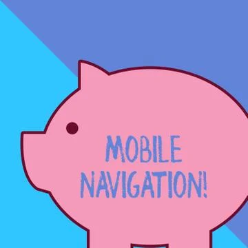 Word writing text Mobile Navigation. Business concept for graphical user 스톡 일러스트