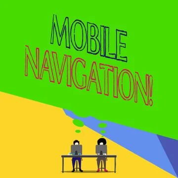 Word writing text Mobile Navigation. Business concept for graphical user 스톡 일러스트