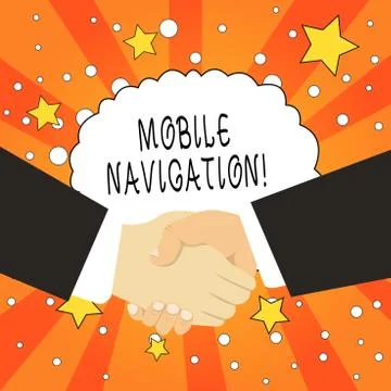 Word writing text Mobile Navigation. Business concept for graphical user 库存插图