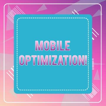 Word writing text Mobile Optimization. Business concept for Site Content 스톡 일러스트
