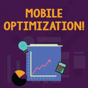 Word writing text Mobile Optimization. Business concept for Site Content イラスト素材