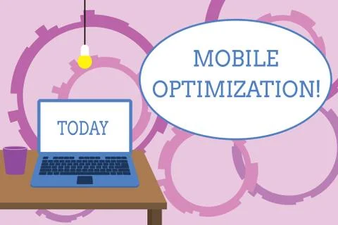 Word writing text Mobile Optimization. Business concept for Site Content イラスト素材