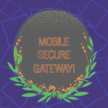 Word writing text Mobile Secure Gateway. Business concept for Securing devices Stock Illustration