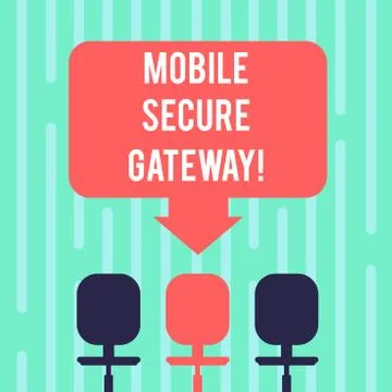 Word writing text Mobile Secure Gateway. Business concept for Securing devices Stock Illustration