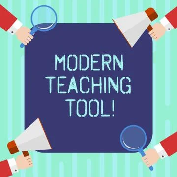 Word writing text Modern Teaching Tool. Business concept for Using technology as Stock Illustration