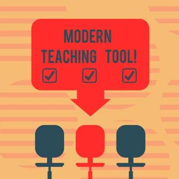 Word writing text Modern Teaching Tool. Business concept for Using technology as 스톡 일러스트