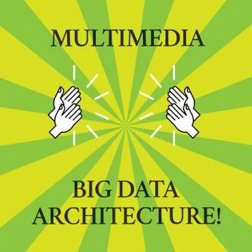 Word writing text Multimedia Big Data Architecture. Business concept for Online Stock Illustration