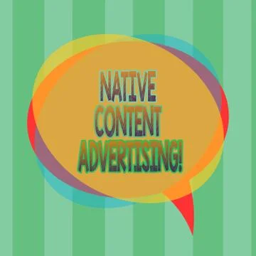 Word writing text Native Content Advertising. Business concept for Ad experience Stock Illustration