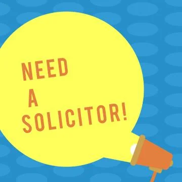 Word writing text Need A Solicitor. Business concept for legal practitioner who Stock Illustration