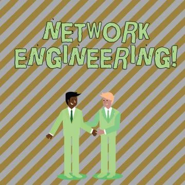 Word writing text Network Engineering. Business concept for field concerned with Stock Illustration