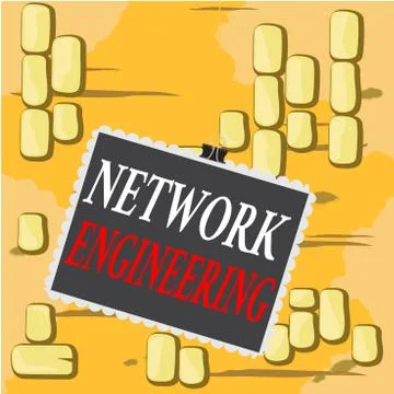 Word writing text Network Engineering. Business concept for field concerned with Stock Illustration