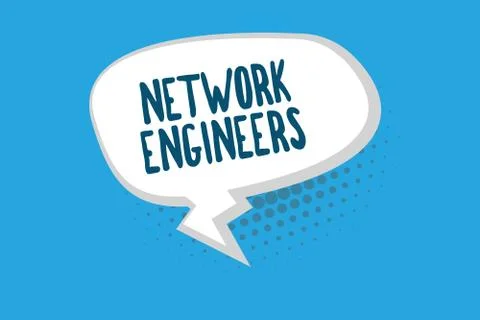 Word writing text Network Engineers. Business concept for Technology Stock Illustration