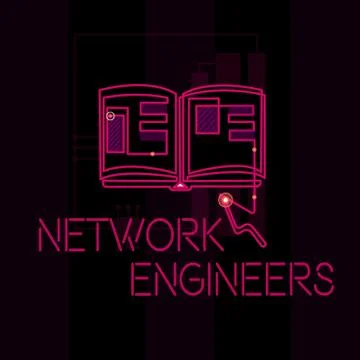 Word writing text Network Engineers. Business concept for Technology Stock Illustration