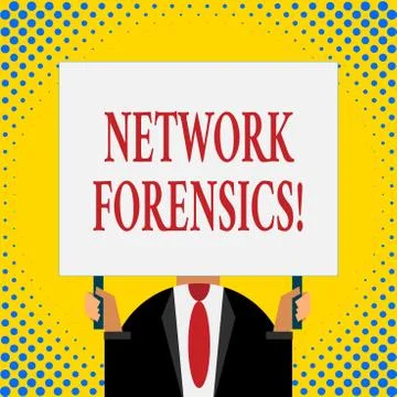 Word writing text Network Forensics. Business concept for monitoring and Stock Illustration