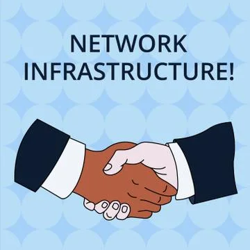 Word writing text Network Infrastructure. Business concept for Hardware and Stock Illustration