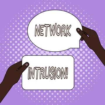 Word writing text Network Intrusion. Business concept for device or software Stock Illustration