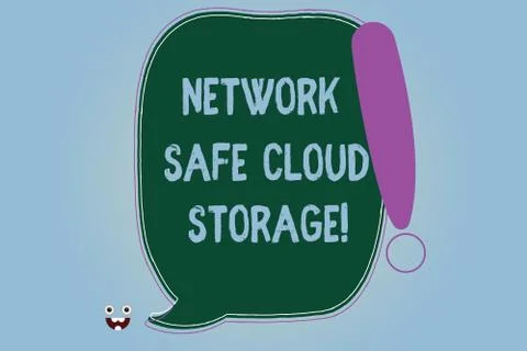 Word writing text Network Safe Cloud Storage. Business concept for Security on イラスト素材