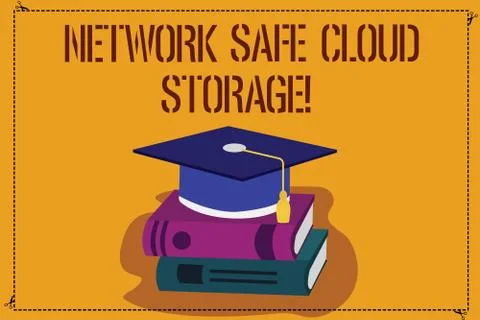 Word writing text Network Safe Cloud Storage. Business concept for Security on イラスト素材