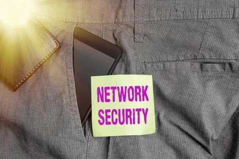 Word writing text Network Security. Business concept for practice of securing a Stock Photos