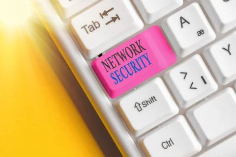 Word writing text Network Security. Business concept for practice of securing a Stock Photos