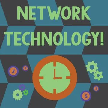 Word writing text Network Technology. Business concept for transmit data Illustrazione stock