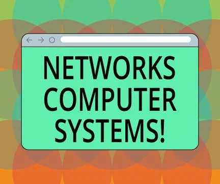 Word writing text Networks Computer Systems. Business concept for Devices link Stock-Illustration