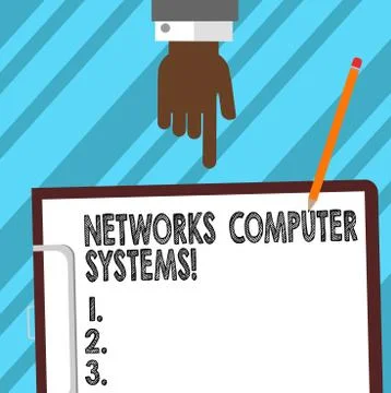 Word writing text Networks Computer Systems. Business concept for Devices link Stock-Illustration
