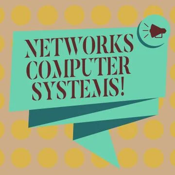 Word writing text Networks Computer Systems. Business concept for Devices link Stock Illustration