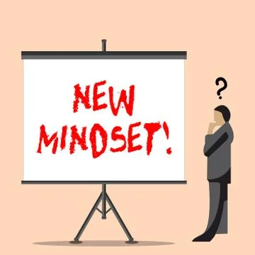 Word writing text New Mindset. Business concept for mental attitude of demons Stock Illustration