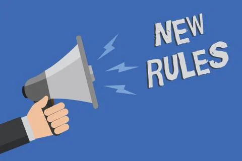 Word writing text New Rules. Business concept for A state of changing an Stock Illustration