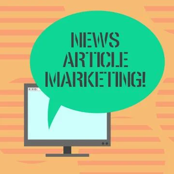 Word writing text News Article Marketing. Business concept for Write and issue Stock Illustration