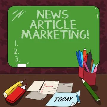 Word writing text News Article Marketing. Business concept for Write and issue Ilustración de archivo