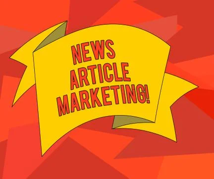 Word writing text News Article Marketing. Business concept for Write and issue Stock Illustration