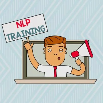 Word writing text Nlp Training. Business concept for the study of the structure Stock Illustration