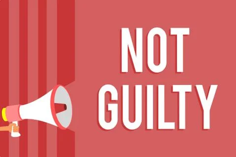 Word writing text Not Guilty. Business concept for someone is innocent didnt Stock-Illustration