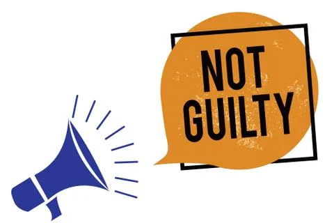 Word writing text Not Guilty. Business concept for someone is innocent didnt Stock-Illustration