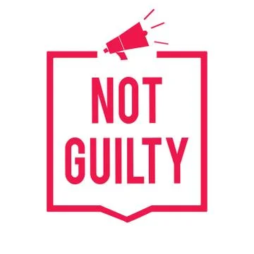 Word writing text Not Guilty. Business concept for someone is innocent didnt Stock-Illustration