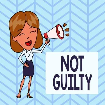 Word writing text Not Guilty. Business concept for someone is innocent didnt Stock-Illustration