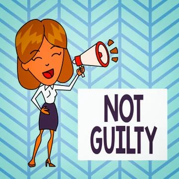 Word writing text Not Guilty. Business concept for someone is innocent didnt Stock-Illustration