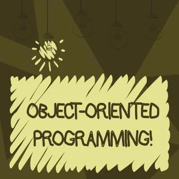 Word writing text Object Oriented Programming. Business concept for Language Stockillustratie