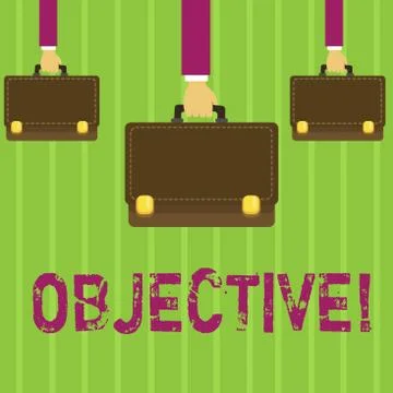 Word writing text Objective. Business concept for Goal planned to be achieved Stock Illustration