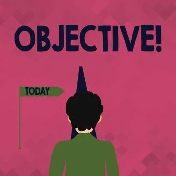 Word writing text Objective. Business concept for Goal planned to be achieved Stock Illustration