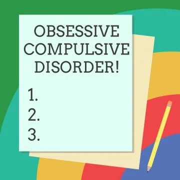 Word writing text Obsessive Compulsive Disorder. Business concept for Person has Illustrazione stock