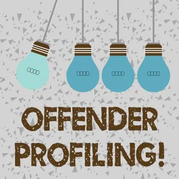 Word writing text Offender Profiling. Business concept for Develop profiles for 스톡 일러스트