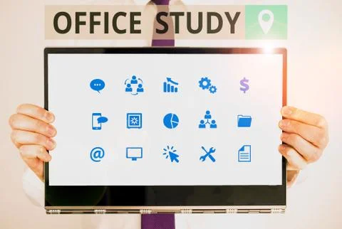 Word writing text Office Study. Business concept for any location or venue where Fotos de archivo